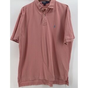Ralph Lauren Pink Polo Short Sleeve‎ Shirt Mens Size Extra Large Classic Fit